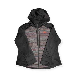 FILA Women's Hooded Jacket Aztec Pattern Black - Sz XL